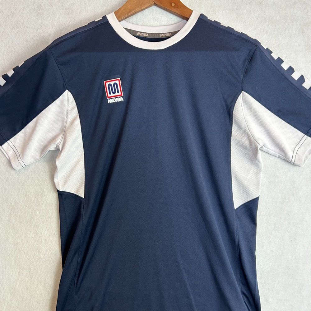 Meyba Soccer Jersey Men's Medium Blue/White‎ FIFA World Cup Thin Cool - Picture 9 of 9